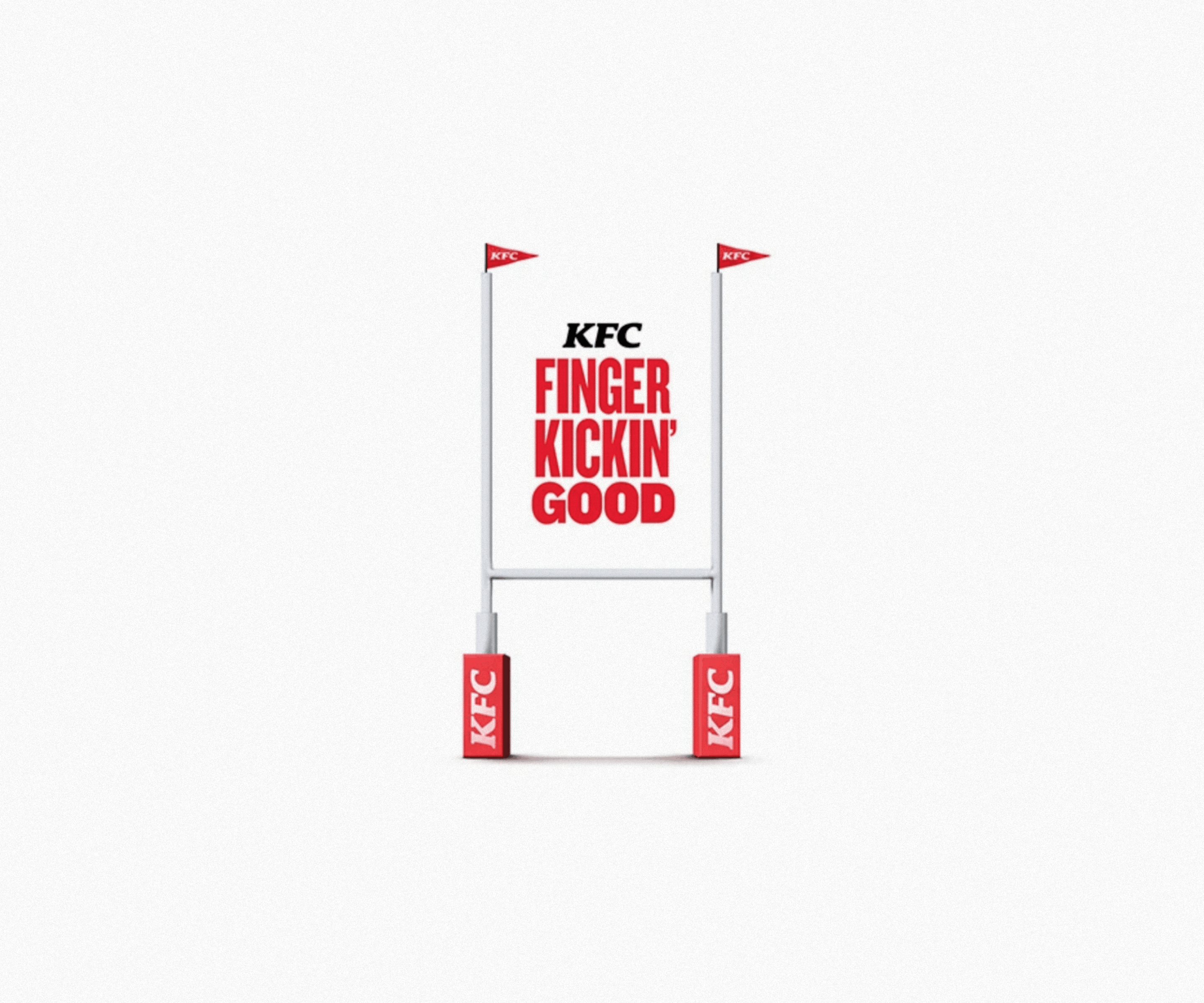 KFC Finger Kickin' Good campaign goal posts
